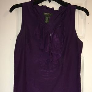 Eddie Bauer Royal Purple Ruffle Dress Tanktop